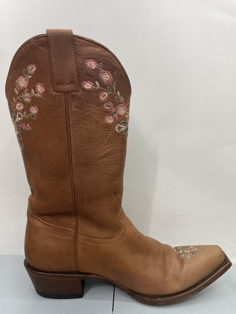 Shyanne Maisie Cowgirl Boots Floral Embroidered Western Snip Toe Leather Women 9 - Picture 11 of 16